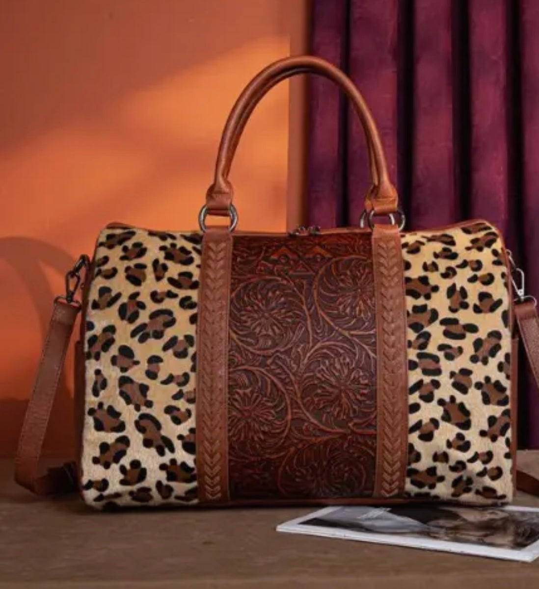 Montana West Tooled Duffle Bag