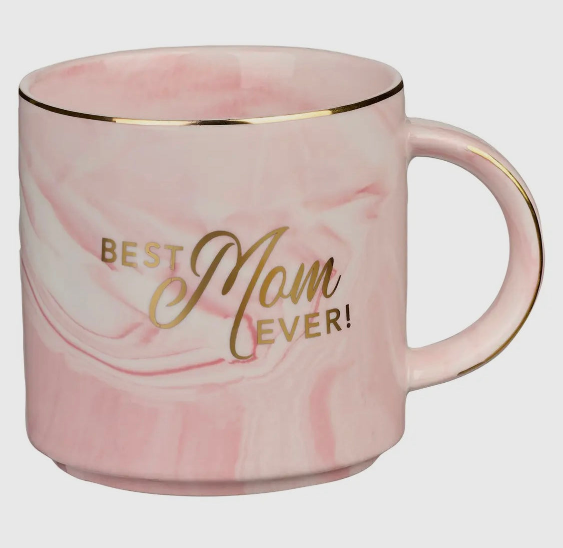 Mug Pink Marbled Best Mom Ever