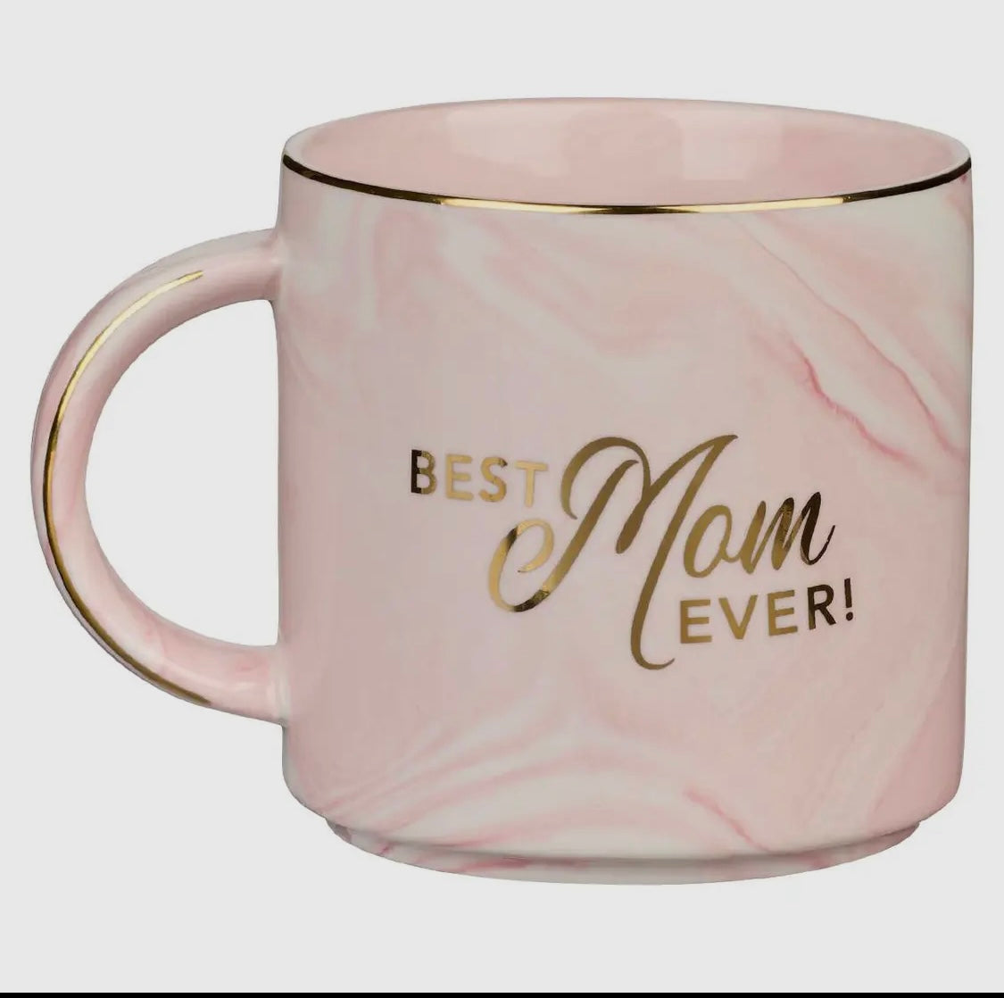 Mug Pink Marbled Best Mom Ever