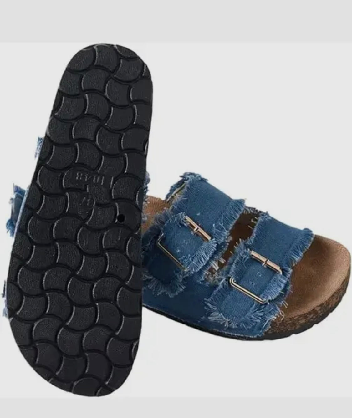 Women's Comfort Flat Sandals Double Buckle Adjustable Straps