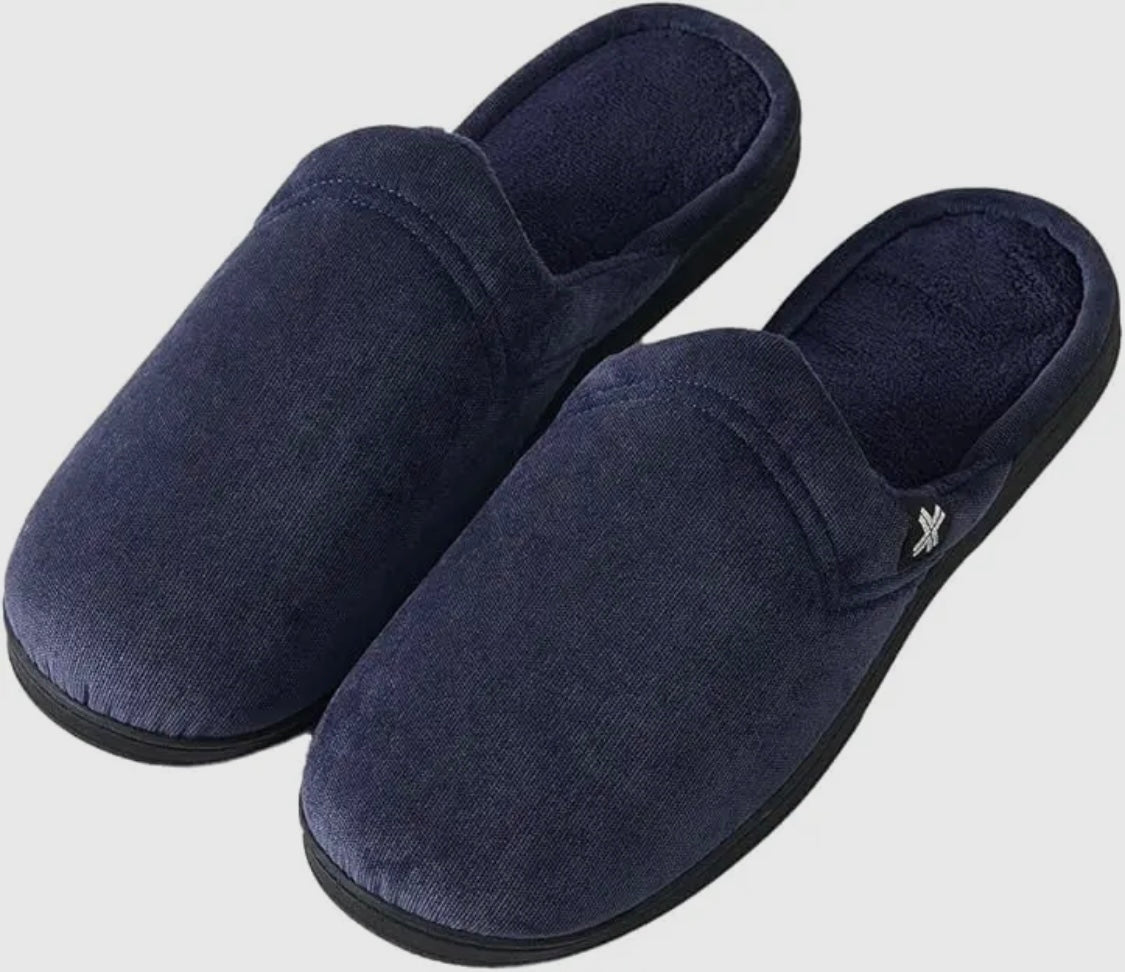Roxoni Men's Slipon Warm Memory Foam Insole Scuff Slipper