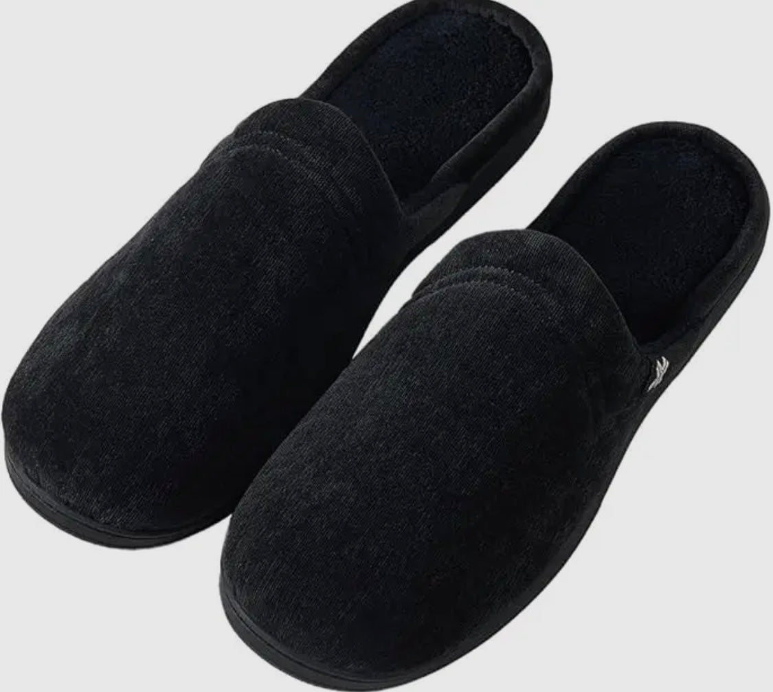 Roxoni Men's Slipon Warm Memory Foam Insole Scuff Slipper