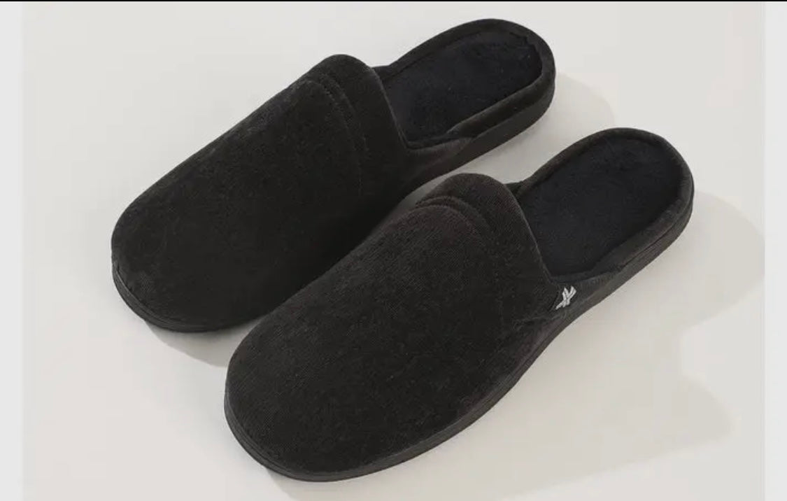Roxoni Men's Slipon Warm Memory Foam Insole Scuff Slipper