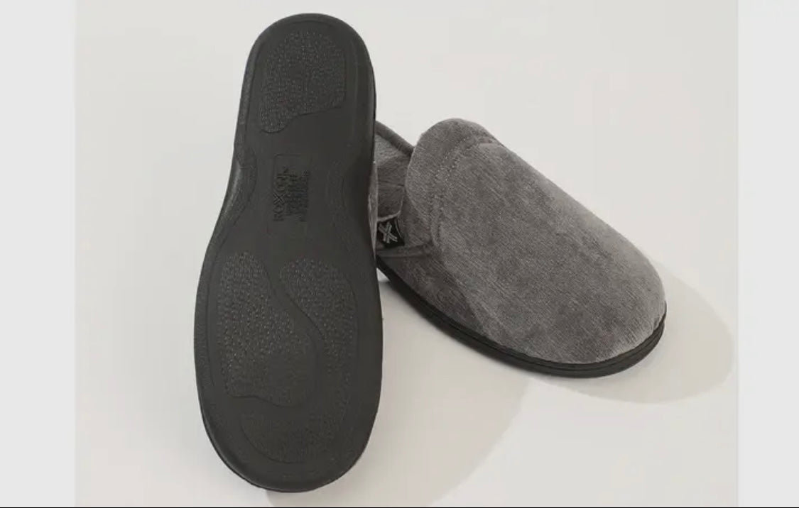 Roxoni Men's Slipon Warm Memory Foam Insole Scuff Slipper