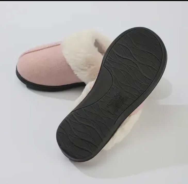 Roxoni Women's Winter House Fuzzy Fluffy Furry Cozy Clog Sli
