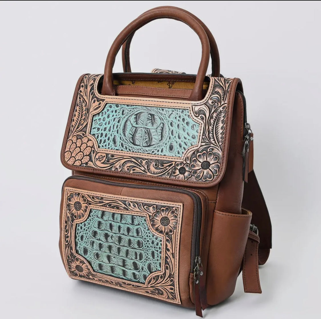 American Darling Women's Western Genuine Leather Backpack