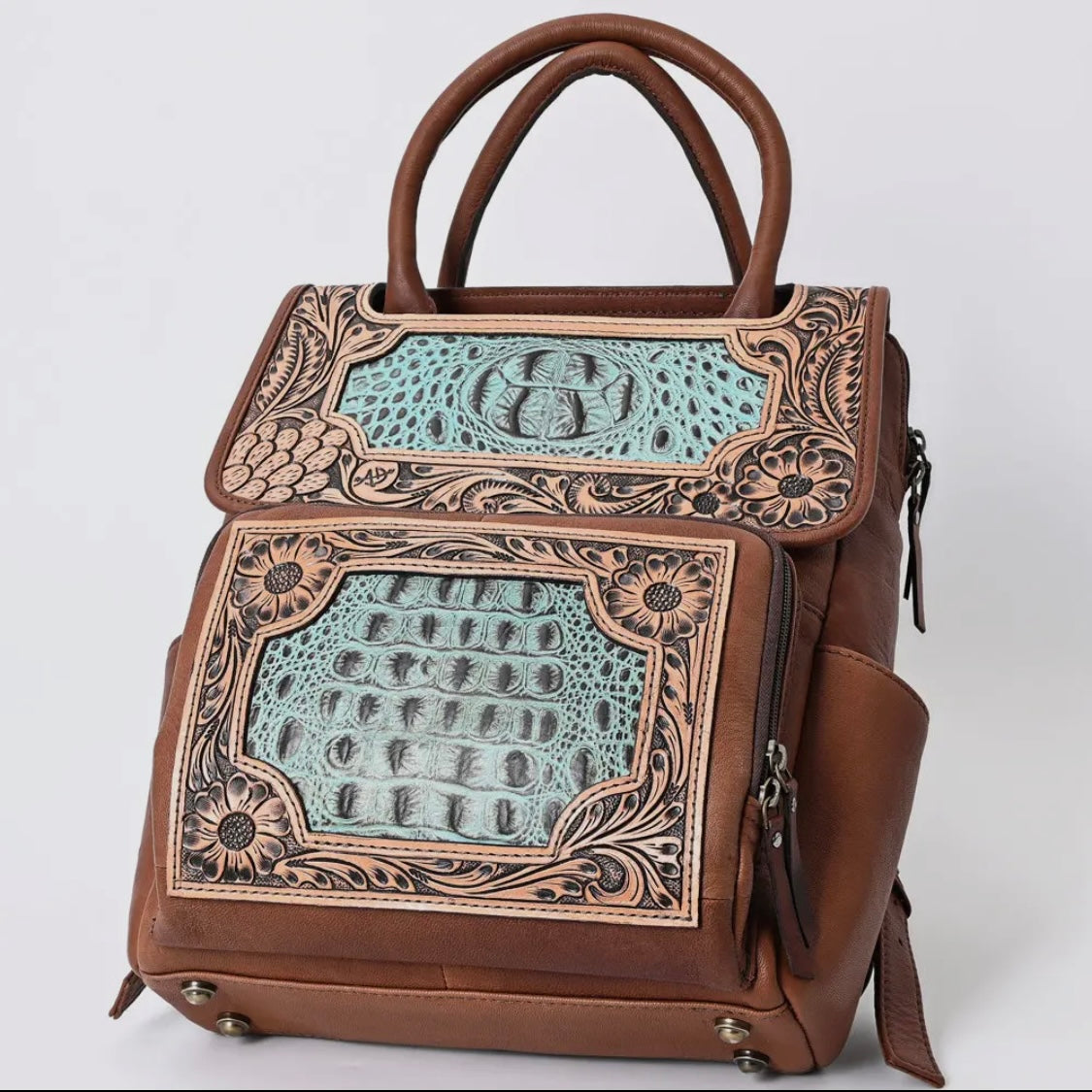 American Darling Women's Western Genuine Leather Backpack
