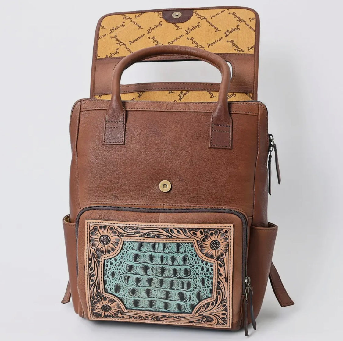 American Darling Women's Western Genuine Leather Backpack