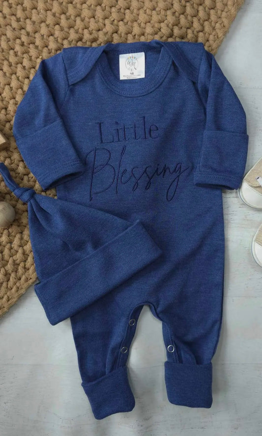 Baby Romper | Little Blessing Blue