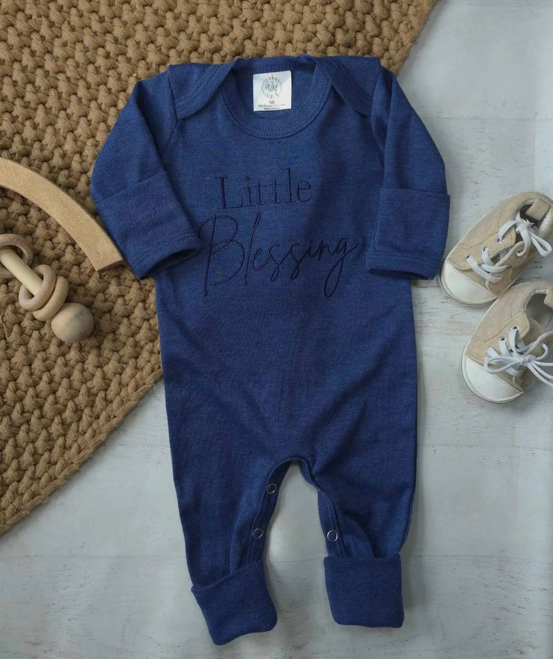 Baby Romper | Little Blessing Blue