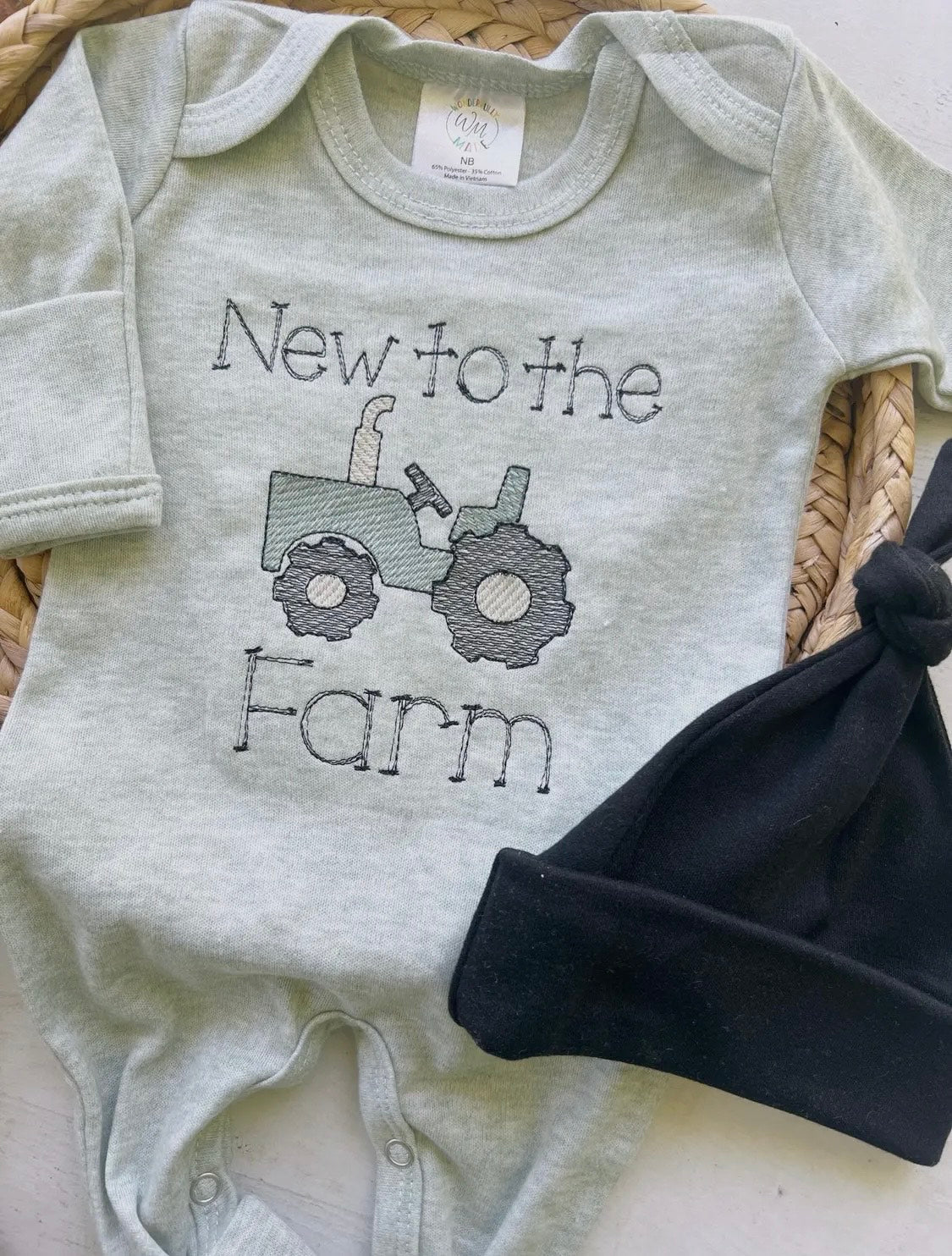 Baby Romper | Baby Boy Outfit - Tractor New To the Farm