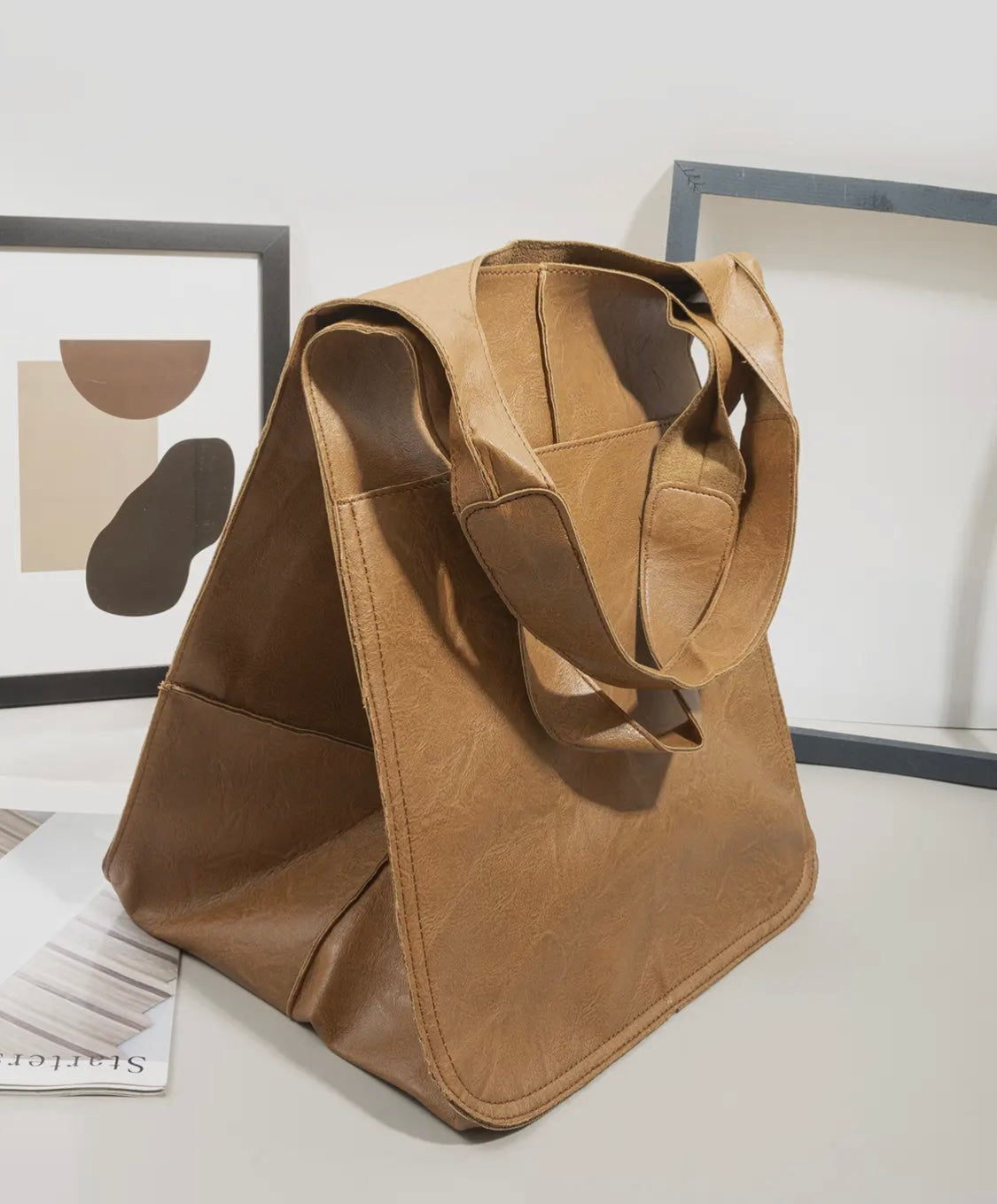 Faux Leather XL  Everything Tote Bag