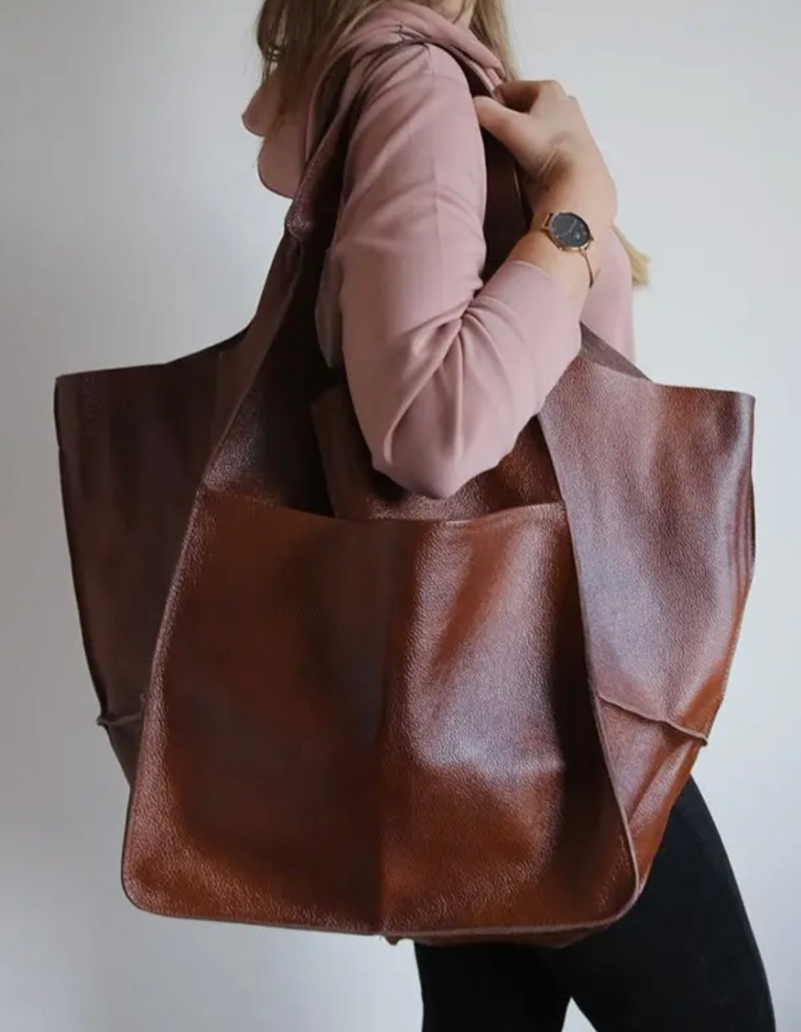 Faux Leather XL  Everything Tote Bag