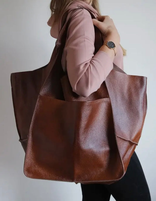 Faux Leather XL  Everything Tote Bag