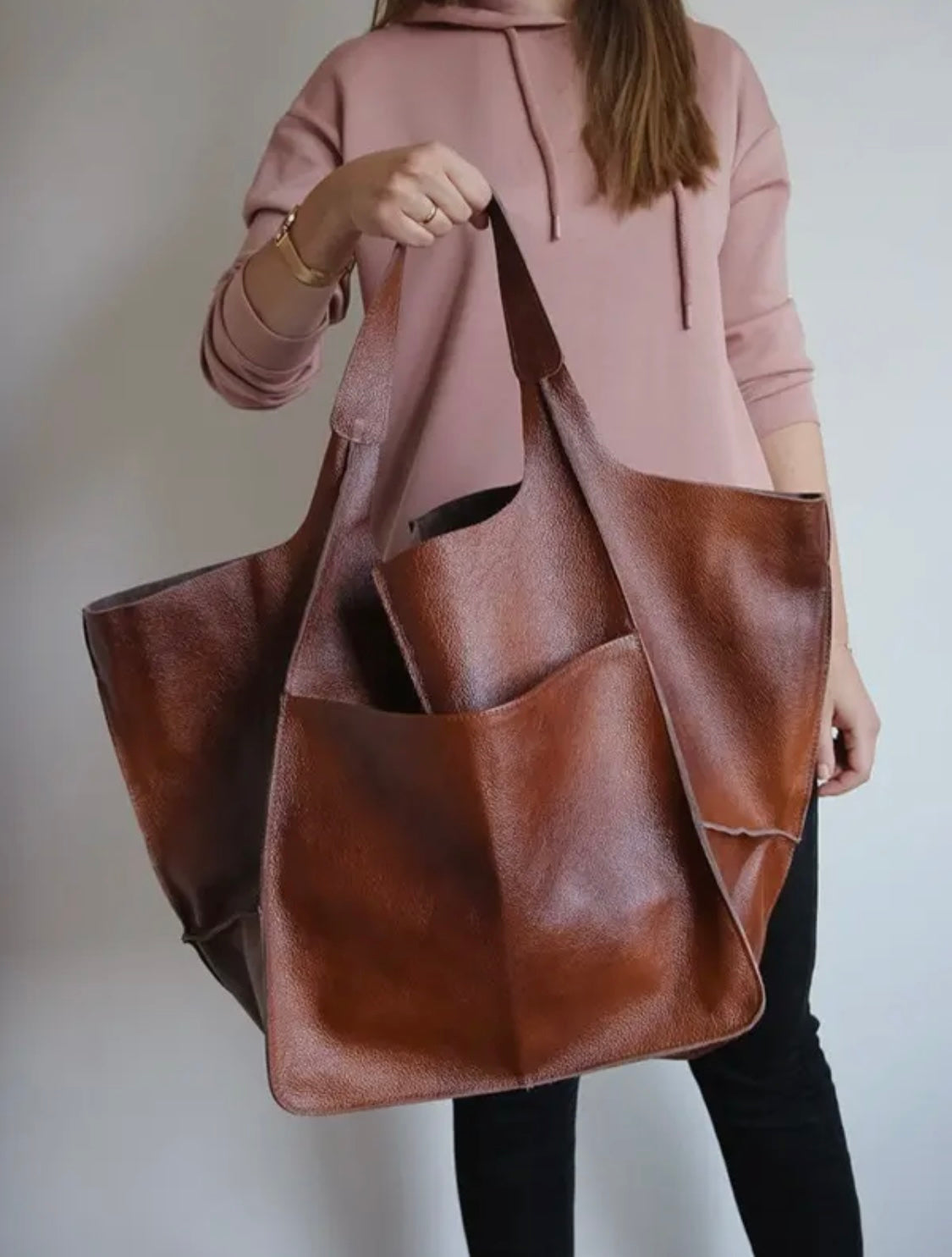 Faux Leather XL  Everything Tote Bag