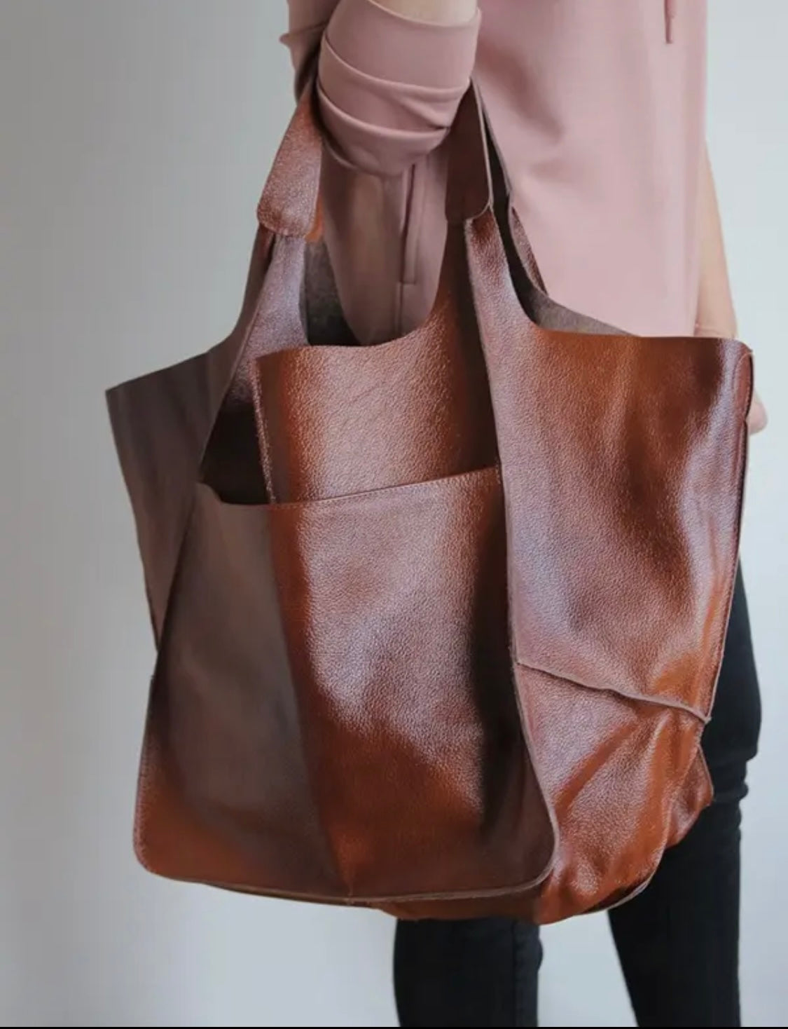 Faux Leather XL  Everything Tote Bag