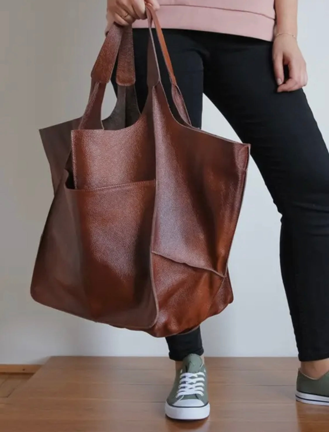 Faux Leather XL  Everything Tote Bag