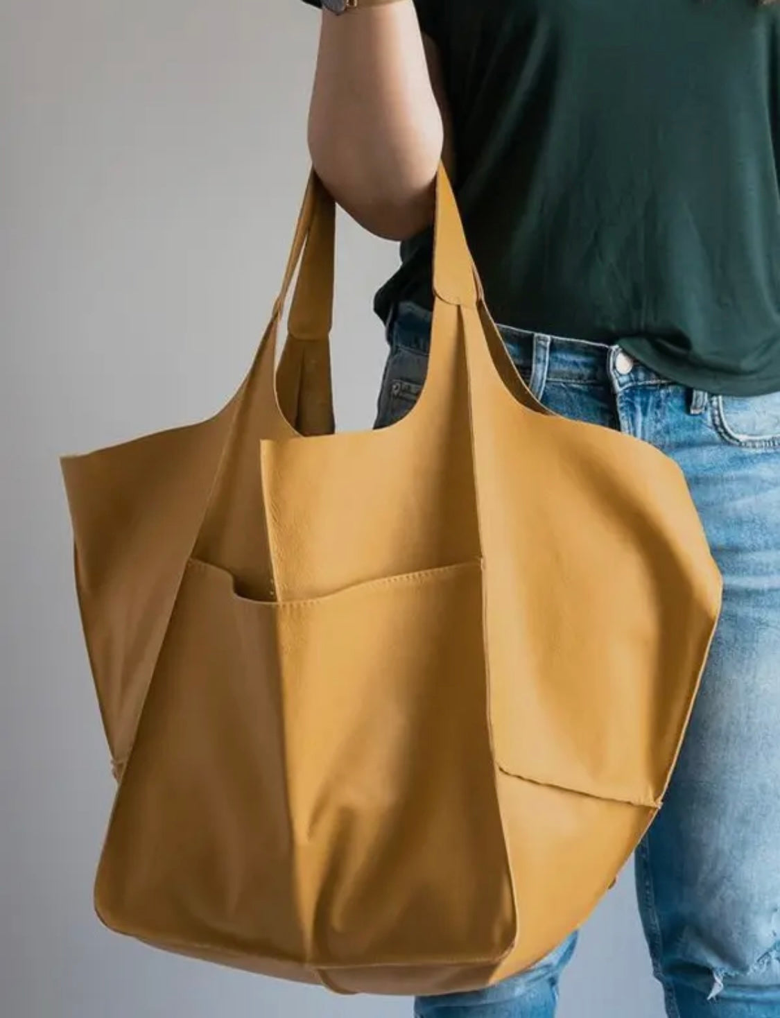 Faux Leather XL  Everything Tote Bag