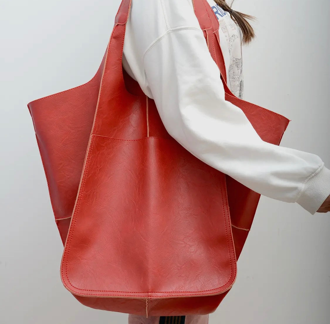 Faux Leather XL  Everything Tote Bag