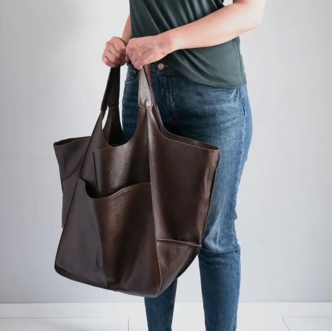 Faux Leather XL  Everything Tote Bag