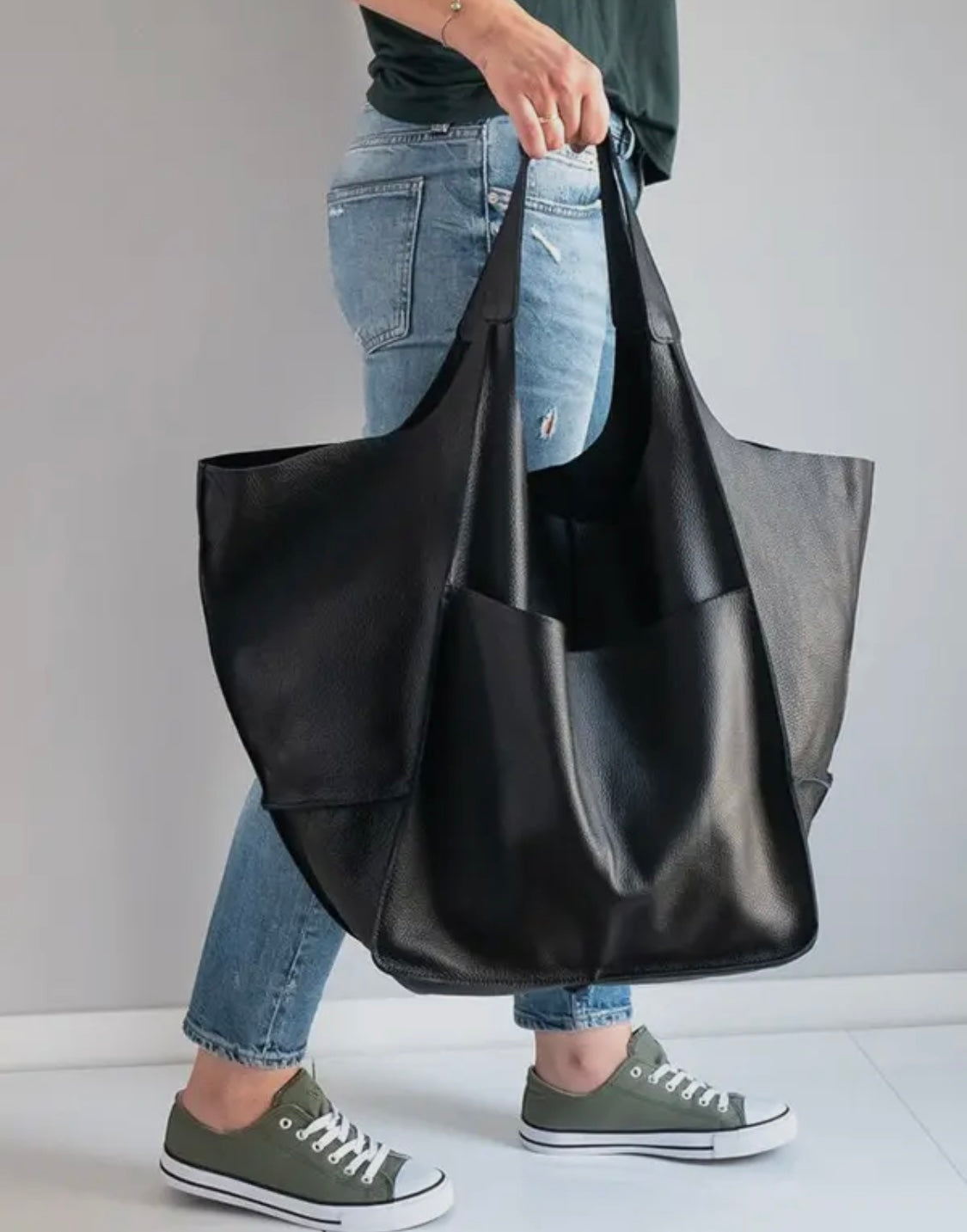 Faux Leather XL  Everything Tote Bag