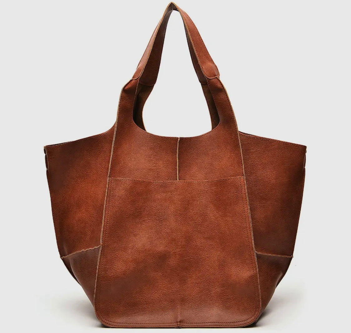Faux Leather XL  Everything Tote Bag