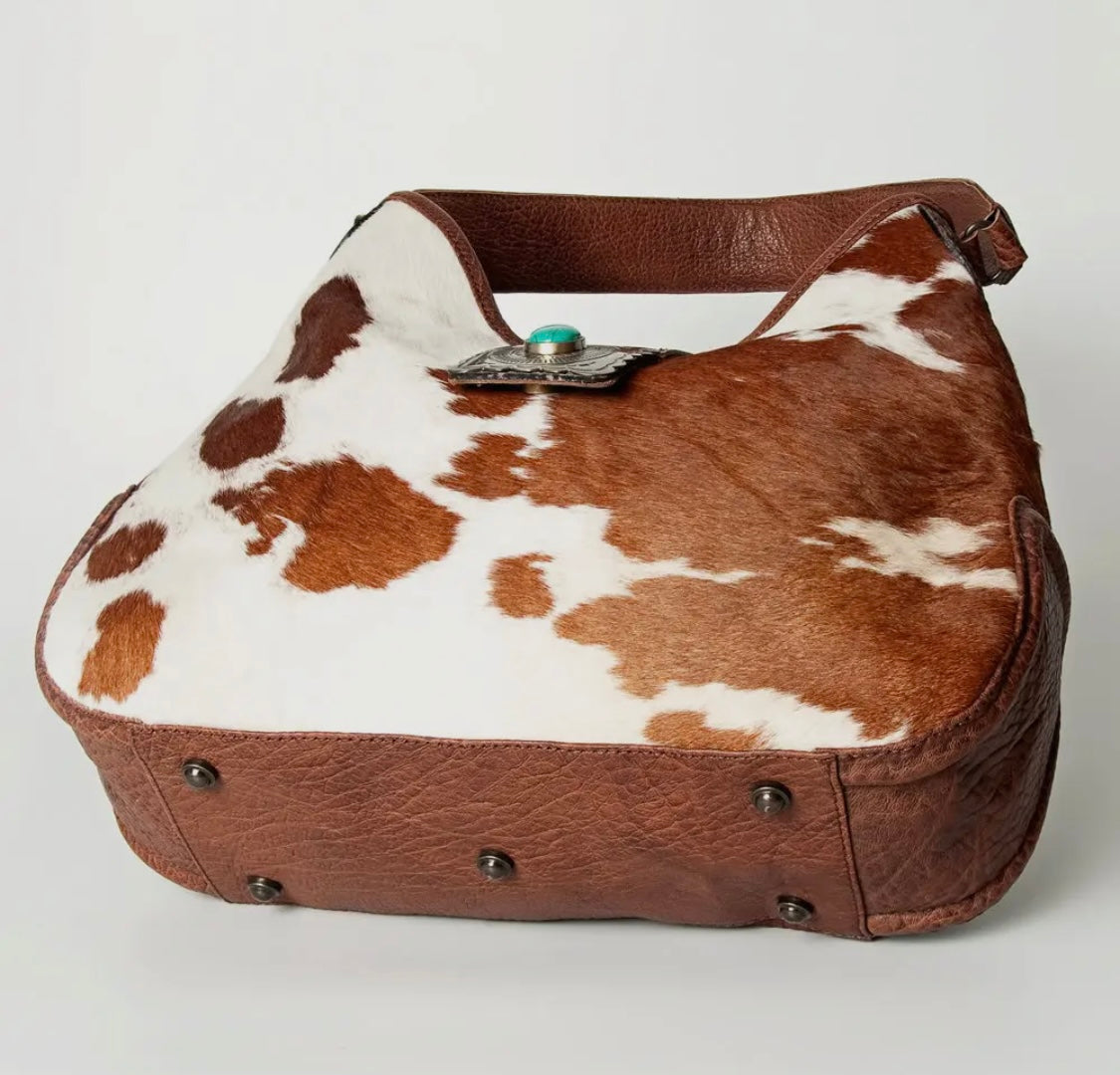 Hobo Hair On Genuine Western Leather Women Bag